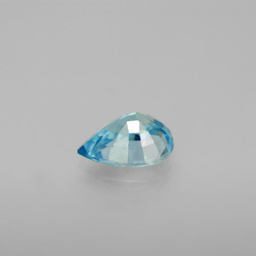 1.30캐럿 천연 블루 지르콘, 배 모양, 7.7×5.5 mm, VVS-VS