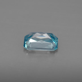 1.35캐럿 천연 블루 지르콘, 에메랄드 컷, 7.1×4.9 mm, VVS-VS