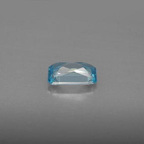 1.31캐럿 천연 블루 지르콘, 에메랄드 컷, 7.1×4.7 mm, VVS-VS
