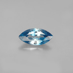 1.49캐럿 천연 블루 지르콘, 마퀴즈, 9.8×5.1 mm, VVS-VS