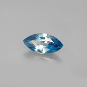 1.49캐럿 천연 블루 지르콘, 마퀴즈, 9.8×5.1 mm, VVS-VS