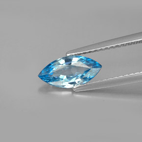 1.31캐럿 천연 블루 지르콘, 마퀴즈, 10.1×5 mm, VVS-VS