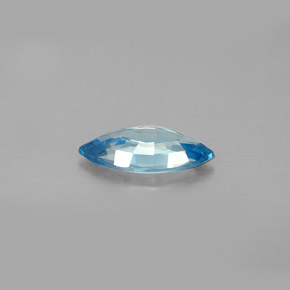 1.31캐럿 천연 블루 지르콘, 마퀴즈, 10.1×5 mm, VVS-VS