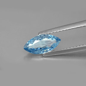 1.47캐럿 천연 블루 지르콘, 마퀴즈, 10×4.9 mm, VVS-VS