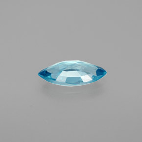 1.38캐럿 천연 블루 지르콘, 마퀴즈, 10.2×5.1 mm, VVS-VS