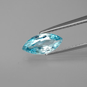1.30캐럿 천연 블루 지르콘, 마퀴즈, 9.9×4.8 mm, VVS-VS