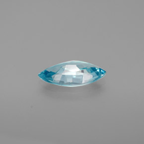 1.30캐럿 천연 블루 지르콘, 마퀴즈, 9.9×4.8 mm, VVS-VS