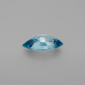 1.51캐럿 천연 블루 지르콘, 마퀴즈, 9.9×5.1 mm, VS