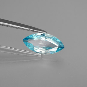 1.17캐럿 천연 블루 지르콘, 마퀴즈, 10×5 mm, VS