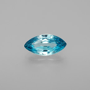 1.52캐럿 천연 블루 지르콘, 마퀴즈, 9.9×4.9 mm, VVS-VS