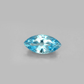 1.51캐럿 천연 블루 지르콘, 마퀴즈, 9.9×5 mm, VS