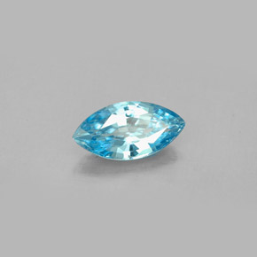 1.51캐럿 천연 블루 지르콘, 마퀴즈, 9.9×5 mm, VS
