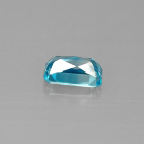 0.78캐럿 천연 블루 지르콘, 에메랄드 컷, 6×4.1 mm, VS