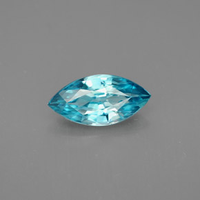1.51캐럿 천연 블루 지르콘, 마퀴즈, 9.9×4.8 mm, VVS