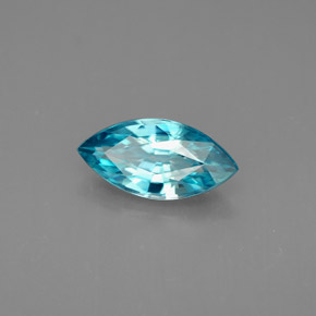 1.51캐럿 천연 블루 지르콘, 마퀴즈, 9.9×4.8 mm, VVS