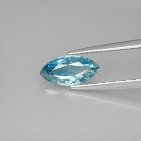 1.73캐럿 천연 블루 지르콘, 마퀴즈, 10.1×5.1 mm, VVS-VS