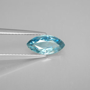1.73캐럿 천연 블루 지르콘, 마퀴즈, 10.1×5.1 mm, VVS-VS