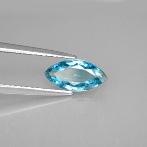 1.52캐럿 천연 블루 지르콘, 마퀴즈, 10.1×5 mm, VS