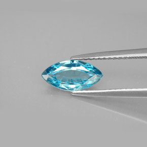 1.44캐럿 천연 블루 지르콘, 마퀴즈, 9.9×5 mm, VVS