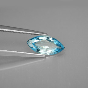 1.33캐럿 천연 블루 지르콘, 마퀴즈, 10.2×5 mm, VVS-VS