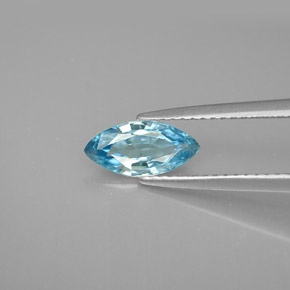 1.13캐럿 천연 블루 지르콘, 마퀴즈, 9.6×4.6 mm, VVS