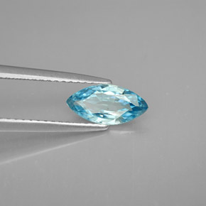 1.13캐럿 천연 블루 지르콘, 마퀴즈, 9.6×4.6 mm, VVS