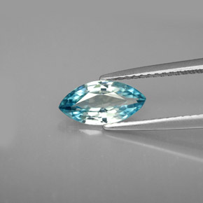 1.42캐럿 천연 블루 지르콘, 마퀴즈, 9.8×5 mm, VVS