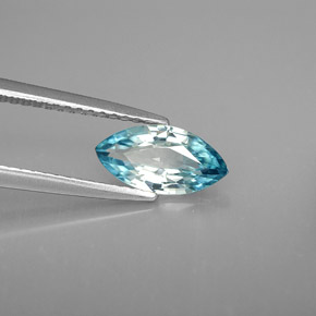 1.42캐럿 천연 블루 지르콘, 마퀴즈, 9.8×5 mm, VVS