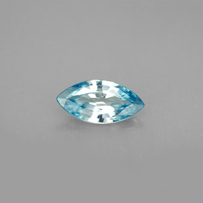 1.36캐럿 천연 블루 지르콘, 마퀴즈, 10×5 mm, VVS