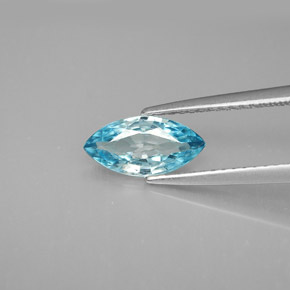 1.37캐럿 천연 블루 지르콘, 마퀴즈, 10×5 mm, VVS