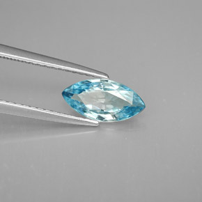 1.37캐럿 천연 블루 지르콘, 마퀴즈, 10×5 mm, VVS