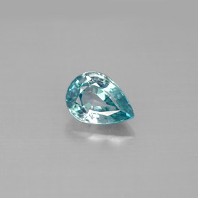 1.75캐럿 천연 블루 지르콘, 배 모양, 8×5.8 mm, VVS-VS