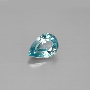 1.75캐럿 천연 블루 지르콘, 배 모양, 8×5.8 mm, VVS-VS