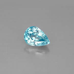 1.80캐럿 천연 블루 지르콘, 배 모양, 7.9×5.6 mm, VVS