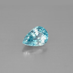 1.80캐럿 천연 블루 지르콘, 배 모양, 7.9×5.6 mm, VVS