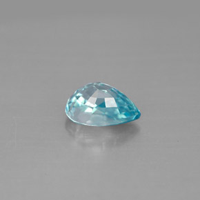 1.80캐럿 천연 블루 지르콘, 배 모양, 7.9×5.6 mm, VVS