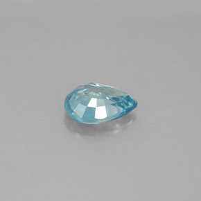 1.67캐럿 천연 블루 지르콘, 배 모양, 8.1×6.1 mm, VVS