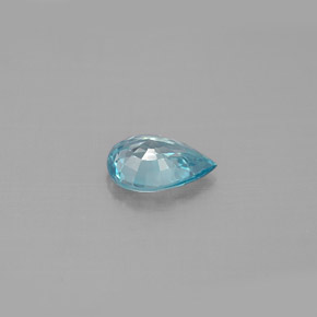 1.27캐럿 천연 블루 지르콘, 배 모양, 7.9×5.5 mm, VVS