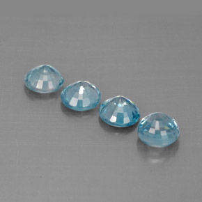 2.36캐럿 천연 블루 지르콘 보석, 라운드 컷, 4.49 mm, VS