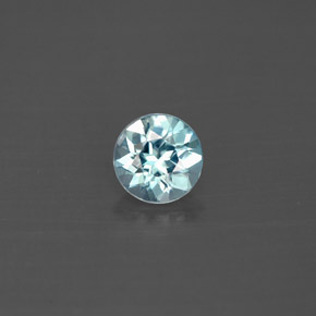 0.79캐럿 천연 블루 지르콘, 라운드 컷, 5.16 mm, VVS-VS