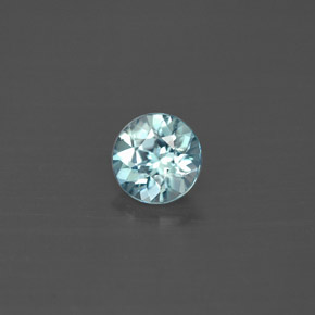 0.79캐럿 천연 블루 지르콘, 라운드 컷, 5.16 mm, VVS-VS
