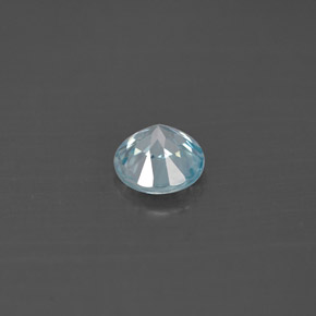 0.79캐럿 천연 블루 지르콘, 라운드 컷, 5.16 mm, VVS-VS