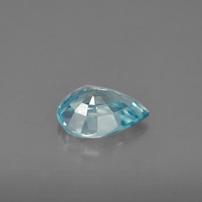 1.54캐럿 천연 블루 지르콘, 배 모양, 8×5.7 mm, VVS