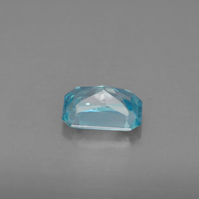 1.39캐럿 천연 블루 지르콘, 에메랄드 컷, 7.3×4.8 mm, VVS