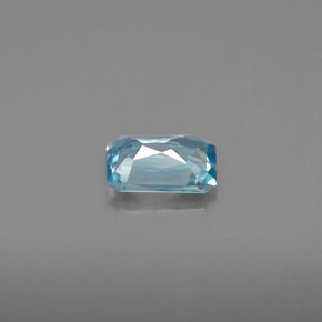 1.19캐럿 천연 블루 지르콘, 에메랄드 컷, 7×4.9 mm, VVS