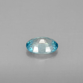 1.12캐럿 천연 블루 지르콘, 타원형 컷, 7.1×5.1 mm, VVS-VS