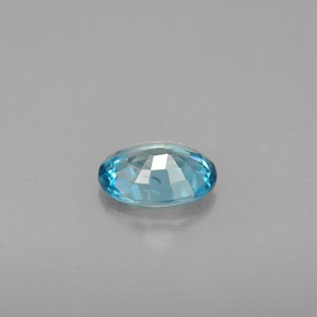 1.14캐럿 천연 블루 지르콘, 타원형 컷, 7.1×5.1 mm, VS