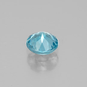0.63캐럿 천연 블루 지르콘, 라운드 컷, 4.90 mm, VVS-VS