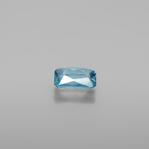 0.66캐럿 천연 블루 지르콘, 에메랄드 컷, 6×4 mm, SI