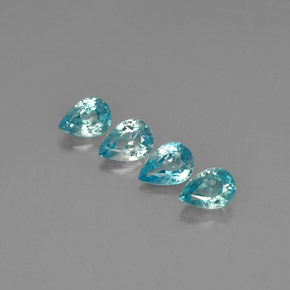 캐럿 천연 블루 지르콘 보석, 배 모양, 6.9×5 mm, VVS-VS